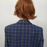 Vintage 80s Plaid wool jacket | modest | wool jacket | wool blazer Size 10 Photo 2