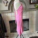 None Bubble gum Pink terry cloth dress low back and deep v neck size small / medium Photo 3