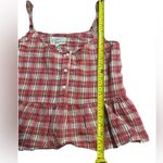 Current/Elliott NWT XS The Workwear Peplum Redwood Plaid Size 0 $178 Retail Photo 3