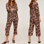 Mango MNG  XS Linen Blend Tropical Oversized Blazer Jacket Business Office NWT‎ Photo 1