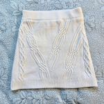 Maeve  Anthropologie Cable Knit Pull On Sweater Skirt Cream Size Small 💛 Photo 6