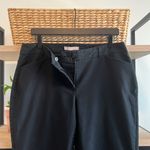 Chico's Mid-Rise Stretch Cotton Chino Black Dress Pant Trouser, 10 Photo 5