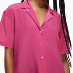 Aritzia Silk Short Sleeve Blouse Photo 4