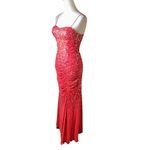 Cache  Pink Sequin Gown 0 | Ruched Formal Evening Dress Prom Pageant Glam Sparkle Photo 2