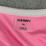 Old Navy Zip Front Swim Top Hot Pink White Trim Casual Poolside Vacation Size XL Photo 4