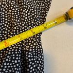 Mi Ami Black White Polka Dot Wrap Midi Dress Flutter Sleeve Tie‎ Waist XL # Photo 6