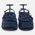 ZARA NWT Women’s Blue Strappy Synthetic Platform Sandals Fisherman Navy EU39 US8 Photo 3