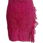 Lovers + Friends  Size Small Skirt Mini Pink Lace Photo 0
