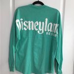 Disney  Parks Long sleeve green sweatshirt Disneyland on sleeve Small Photo 1