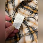 L LOVE Women's Boho Retro Oversize Fringe Flannel Shirt Yellow Photo 7