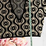 Free People 🍁 Finders Keepers Black and White Fitted Crop Top Photo 8