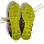 Coach Y2K Vintage  Signature Sneakers Low Cut - Brown Neon Yellow and Beige Sz 7 Photo 6