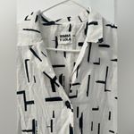 Bimba y Lola Monochromatic Shirt Dress (Size S) White Photo 6