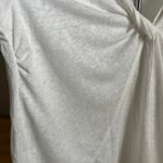 A New Day Women's White Short Sleeve Linen V-Neck T-Shirt - Size Medium - NWT Photo 4