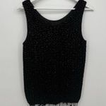 Carol Brent Vintage 50s Black Wool Sweater Knit Tank Top Size Large Photo 3