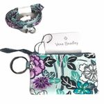 Vera Bradley  Penelope’s Garden Up Zip ID and Lanyard Blue Purple Photo 0