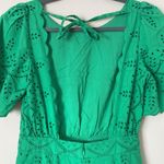 Sézane  Ladya green eyelet open back midi dress 2 NWT Photo 4