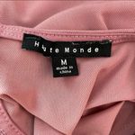 Haute Monde Floral Sheer Bodysuit Embroidered Applique Mauve Blush Festival Photo 3