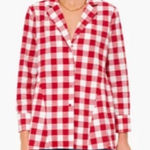 Tuckernuck Pomander Place Apple Red Gingham Scarlett Button Down shirt L Photo 0