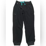 FIGS  Women's Black Jeggings with Teal Accent and  lined Photo 7