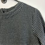 Boden Houndstooth Black/Grey Sheath Dress w/ Pockets 3/4 Sleeves Size 8 Black Photo 4