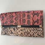 Diane Von Furstenberg  DVF Snakeskin Envelope Clutch Bag in Coral & Beige NEW Photo 4