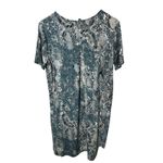 Christian Siriano New York Gray Snake Print VNeck Casual Shirt Shift Dress Sz LG Photo 6