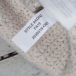 Madewell  Women S Beige Chunky Knit Mock Neck Button Side Wool Cotton Sweater‎ Photo 5