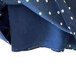 Nine Britton  Navy White Polka Dot V-Neck Classic Swing Tank Top SZ L # 1883 Photo 5