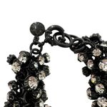 J.Crew Onyx Black Metal and Clear Crystal Jumble Jeweled Bracelet Photo 3