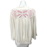 Butterfly by Matthew Williamson White Embroidered Button Up Shirt Top Size 16 Photo 1