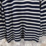 John Paul Richard Navy & White Striped Knit Top Bell Sleeve Sweater Women's M Blue Size M Photo 10