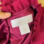 Rachel Parcell  Maroon Ruffle Blouse NWT XS Photo 6