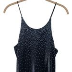 Vintage 90s Y2k Maxi Dress Jump Apparel Slinky Sparkly Metallic Black Blue Small Photo 2