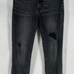 Dear John  Jean Womens 26 Black Whiskering Denim Cotton Distressed Crop High Rise Photo 0