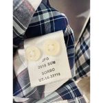 Untuckit Sorbo Button Up Shirt Womens 18 Plaid Long Sleeve Top Preppy Tartan NWT Blue Photo 3