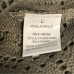 Hippie Rose  olive open front pointelle cardigan Photo 8