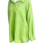 Bridgewater Studio 100% Linen Long Sleeve Button Down Plus Size 3X Green Photo 1