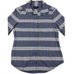 Pendleton  Womens Casual Long Sleeve Button Down Shirt Plaid size Small Navy Blue Photo 3