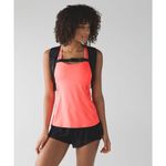 Lululemon  Womens Tank Sz 6 City Sky Run By Grapefruit Mesh Most‎ Popular RARE Photo 1