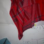 Vince Camuto XL Red Gray Plaid Shawl Poncho Top Photo 9