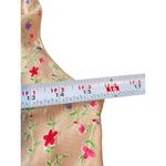 VTG Y2K Portrait Tan Ditsy Floral Babydoll Sleeveless Mesh Sheer Lined Dress L Brown Size L Photo 9