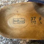 Birkenstock Betula Mia Soft Sandals Navy Blue Gold Buckle 37 Size 6 Photo 4