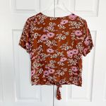 Madewell  Novel Tie-Front Top in Hillside Daisies Photo 6