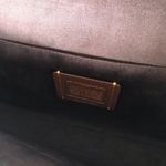 Coach  Alexa Metallic Leather Turnlock Clutch Purse, Silver Photo 8