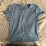 Sincerely Jules Blue double lined cropped tee Photo 0