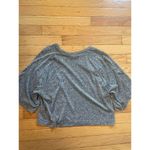 ZARA  gray crop top with double slit front‎ shoulders size medium Photo 3