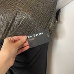 Enfocus Studio Gold Shimmer Bodice Sleeveless Ruched Dress Photo 3