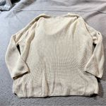 Urban Outfitters Cream Ivory Ribbed Knit Chunky Oversized V Neck Sweater Small Photo 4