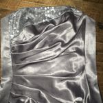 Gunne Sax Jessica McClintock for silver strapless vintage dress Photo 1